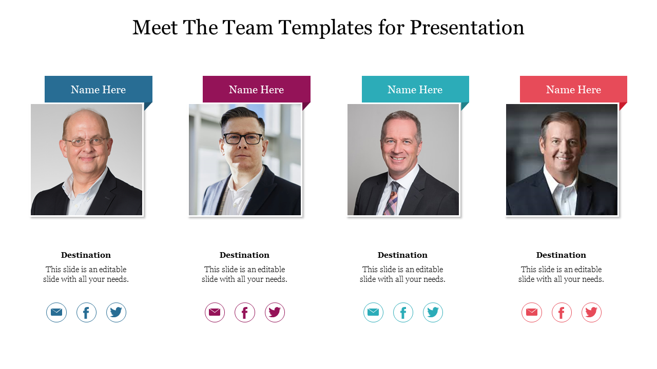 Meet The Team Templates for Presentation